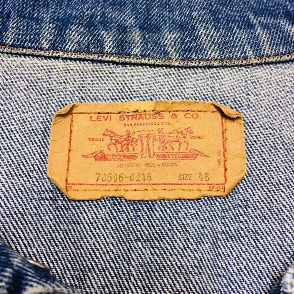 Vintage Levi’s men’s trucker jean jacket 48 L XL - Picture 7 of 8